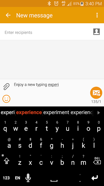 Smart Keyboard Pro keyboard and settings shown on Android